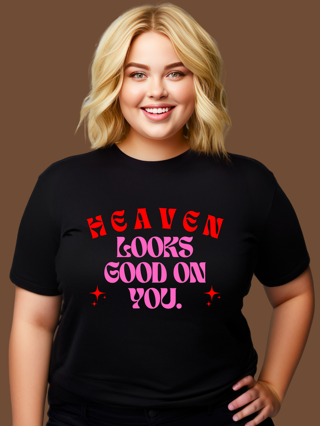 HEAVEN LOOKS GOOD ON YOU T-Shirt- Multi-colour