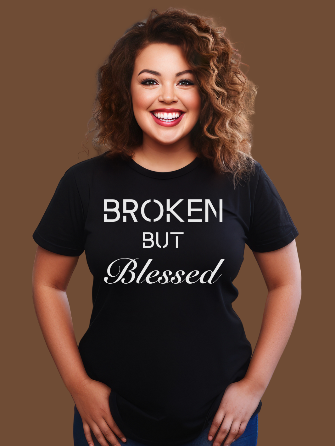 BROKEN BUT BLESSED T-Shirt- Black