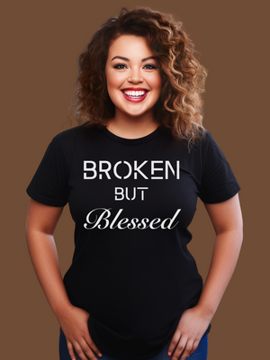 BROKEN BUT BLESSED T-Shirt- Blue