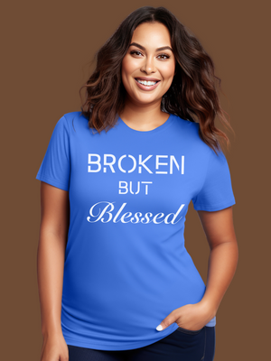 BROKEN BUT BLESSED T-Shirt- Blue