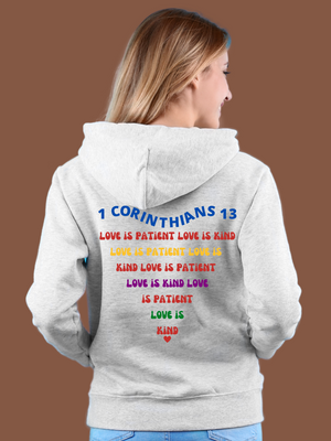 LOVE IS PATIENT Hoodie- Black