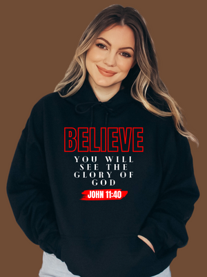 BELIEVE Hoodie- Grey